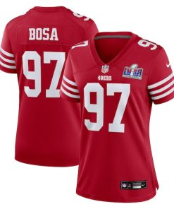 Nick Bosa San Francisco 49ers Nike Women's Super Bowl LVIII Game Jersey - Scarlet