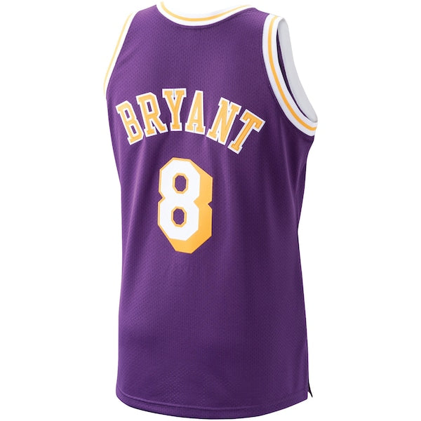 Men's Los Angeles Lakers Kobe Bryant Purple 1996/97 Hardwood Classics Authentic Jersey/Gold/Royal - Image 4