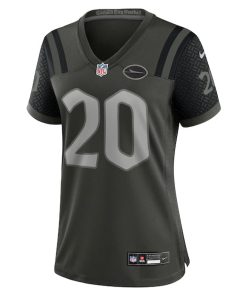 Alternative view of Breece Hall New York Jets Nike Women's 2025 Rivalries Collection Game Jersey - Gotham Green