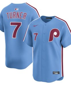 Trea Turner Philadelphia Phillies Nike Alternate Limited Player Jersey - Light Blue