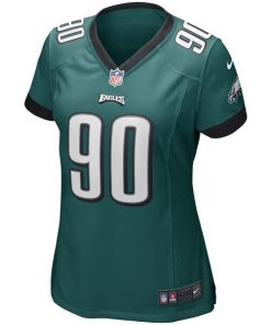 Alternative view of Mike Golic Philadelphia Eagles Nike Women's Game Retired Player Jersey - Midnight Green