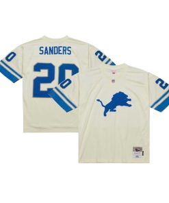 Barry Sanders Detroit Lions Chainstitch Legacy Jersey - Cream