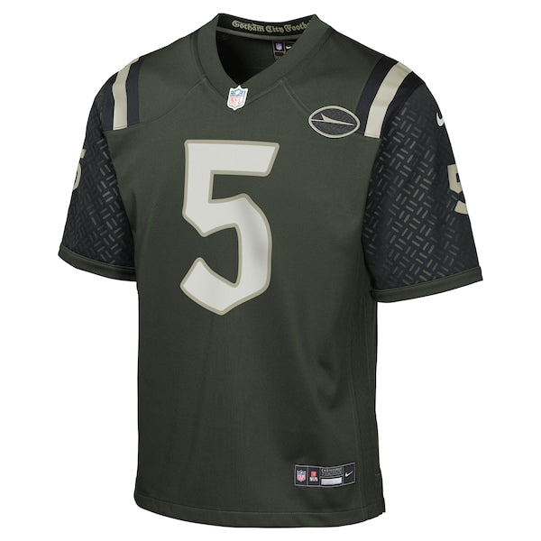 Garrett Wilson New York Jets Nike Youth 2025 Rivalries Collection Game Jersey - Gotham Green - Image 2