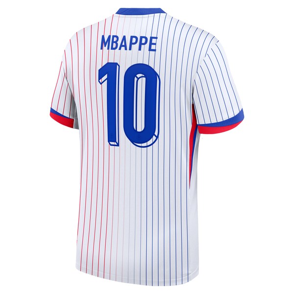 Kylian Mbappe France National Team Nike 2024 Away Replica Jersey - White/Blue - Image 4
