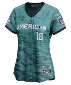 Alternative view of Shane McClanahan American League Nike Women's 2023 MLB All-Star Game Limited Player Jersey - Teal