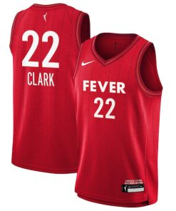 Caitlin Clark Indiana Fever Nike Youth 2024 WNBA Draft Rebel Edition Victory Player Jersey - Red