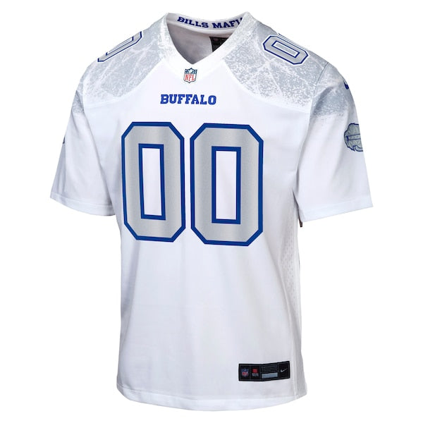 Buffalo Bills Nike Youth 2025 Rivalries Collection Custom Game Jersey - White/Royal - Image 3