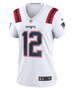 Alternative view of Tom Brady New England Patriots Nike Women's Retired Game Jersey - White