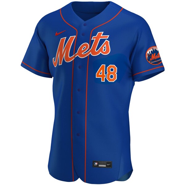 Jacob deGrom New York Mets Nike Alternate Authentic Player Jersey - Royal/White - Image 3