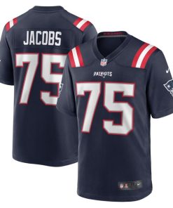 Alternative view of Demontrey Jacobs New England Patriots Nike  Game Jersey -  Navy