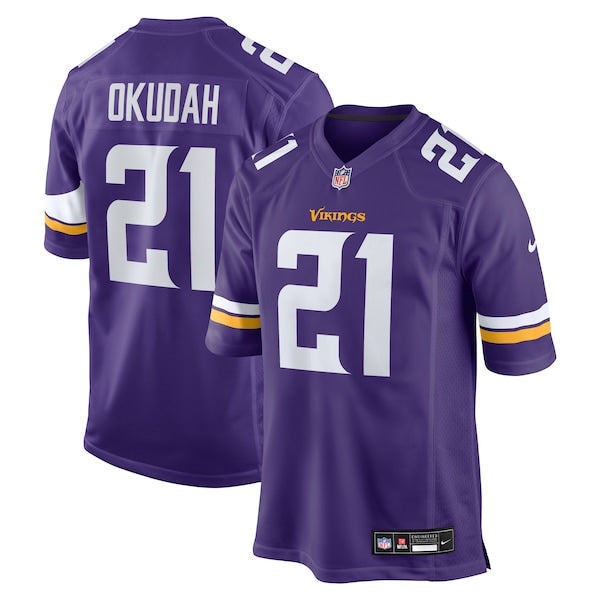 Jeff Okudah Minnesota Vikings Nike Team Game Jersey - Purple