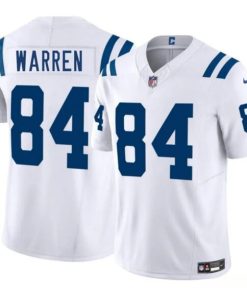 Tyler Warren Indianapolis Colts Nike 2025 NFL Draft First Round Pick F.U.S.E Vapor Limite Jersey - White