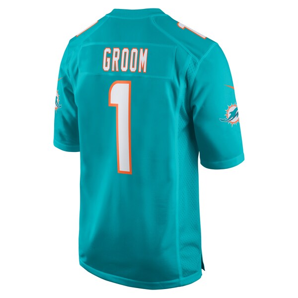 Number 1 Groom Miami Dolphins Nike Game Jersey - Aqua - Image 3