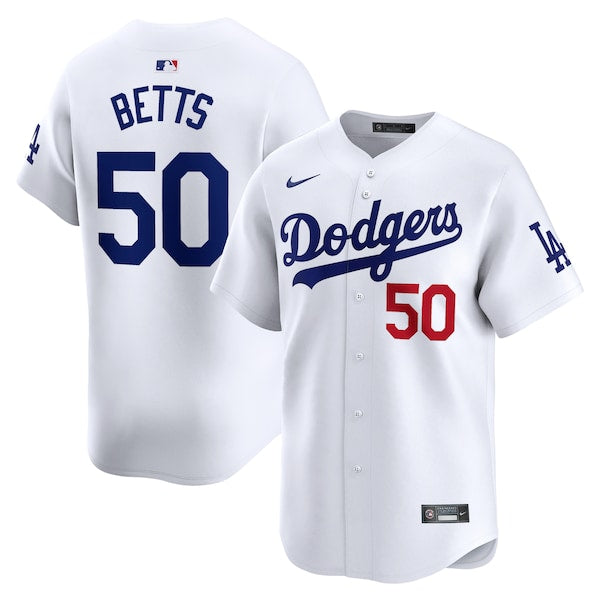 Mookie Betts Los Angeles Dodgers Nike Home Limited Player Jersey - White/Gray - Image 2