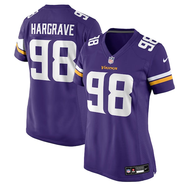 Javon Hargrave Minnesota Vikings Nike Women's Team Game Jersey - Purple