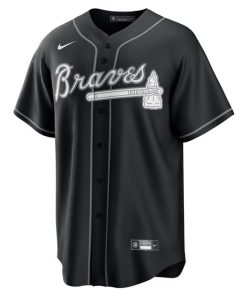 Alternative view of Ronald Acu?a Jr. Atlanta Braves Nike Lights Out Replica Player Jersey - Black