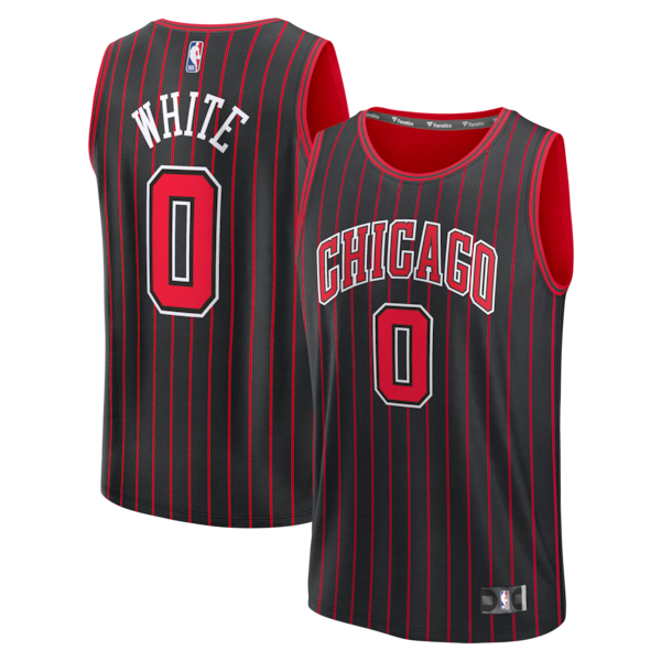 Coby White Chicago Bulls Youth Fast Break Jersey - Statement Edition - Black