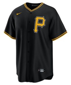 Alternative view of Paul Skenes Pittsburgh Pirates Nike Alternate Replica Player Jersey - Black