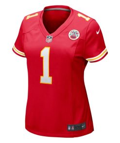 Alternative view of Number 1 Mom Kansas City Chiefs Nike Women's Game Jersey - Red