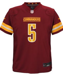 Alternative view of Jayden Daniels Washington Commanders Nike Toddler Game Jersey - Burgundy