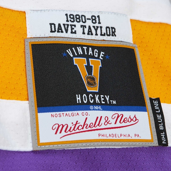 Dave Taylor Los Angeles Kings 1980/81 Blue Line Player Jersey - Purple - Image 5