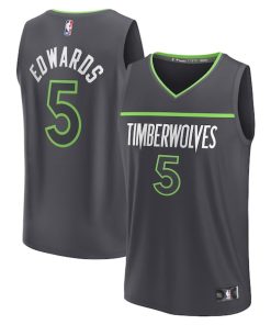 Anthony Edwards Minnesota Timberwolves  Youth Fast Break Replica Player Jersey - Statement Edition - Anthracite