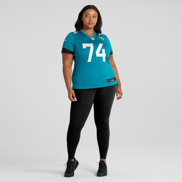 Fred Johnson Jacksonville Jaguars Nike Women's Team Game Jersey - Teal - Image 5