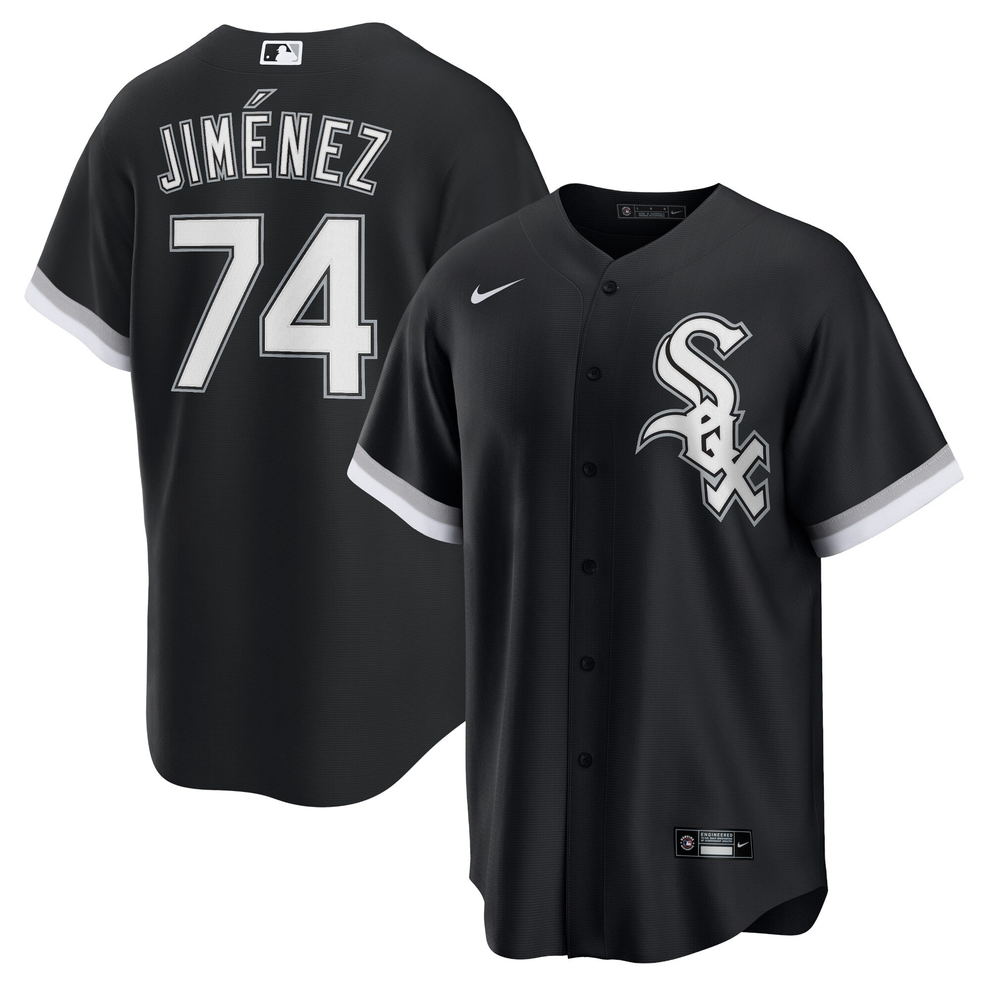 Eloy Jimenez Chicago White Sox Nike Home Replica Player Name Jersey - White/Black - Image 6
