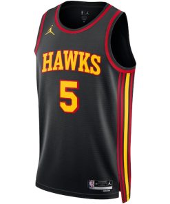Alternative view of Dejounte Murray Atlanta Hawks Jordan Brand Unisex Swingman Jersey - Statement Edition - Black