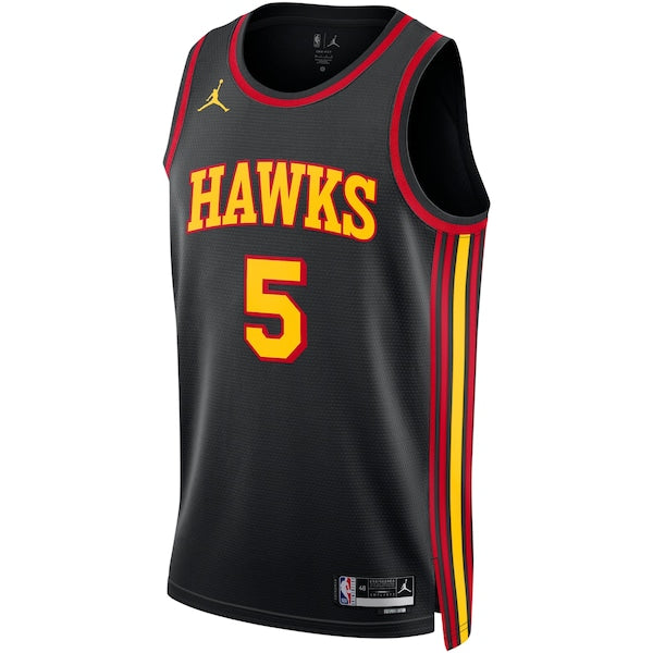 Dejounte Murray Atlanta Hawks Jordan Brand Unisex Swingman Jersey - Statement Edition - Black - Image 2