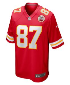 Alternative view of Travis Kelce Kansas City Chiefs Nike Game Jersey - Red