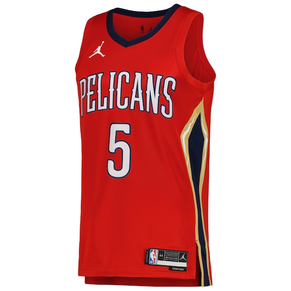 Herbert Jones New Orleans Pelicans Jordan Brand Unisex Swingman Jersey - Statement Edition - Red - Image 2