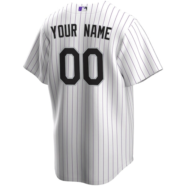 Colorado Rockies Nike Home Replica Custom Jersey - White - Image 3