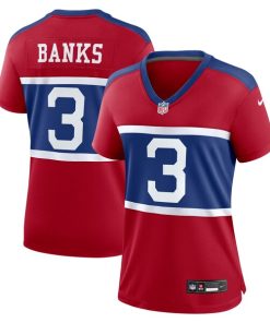 Deonte Banks New York Giants Nike Women's Alternate Player Game Jersey - Century Red