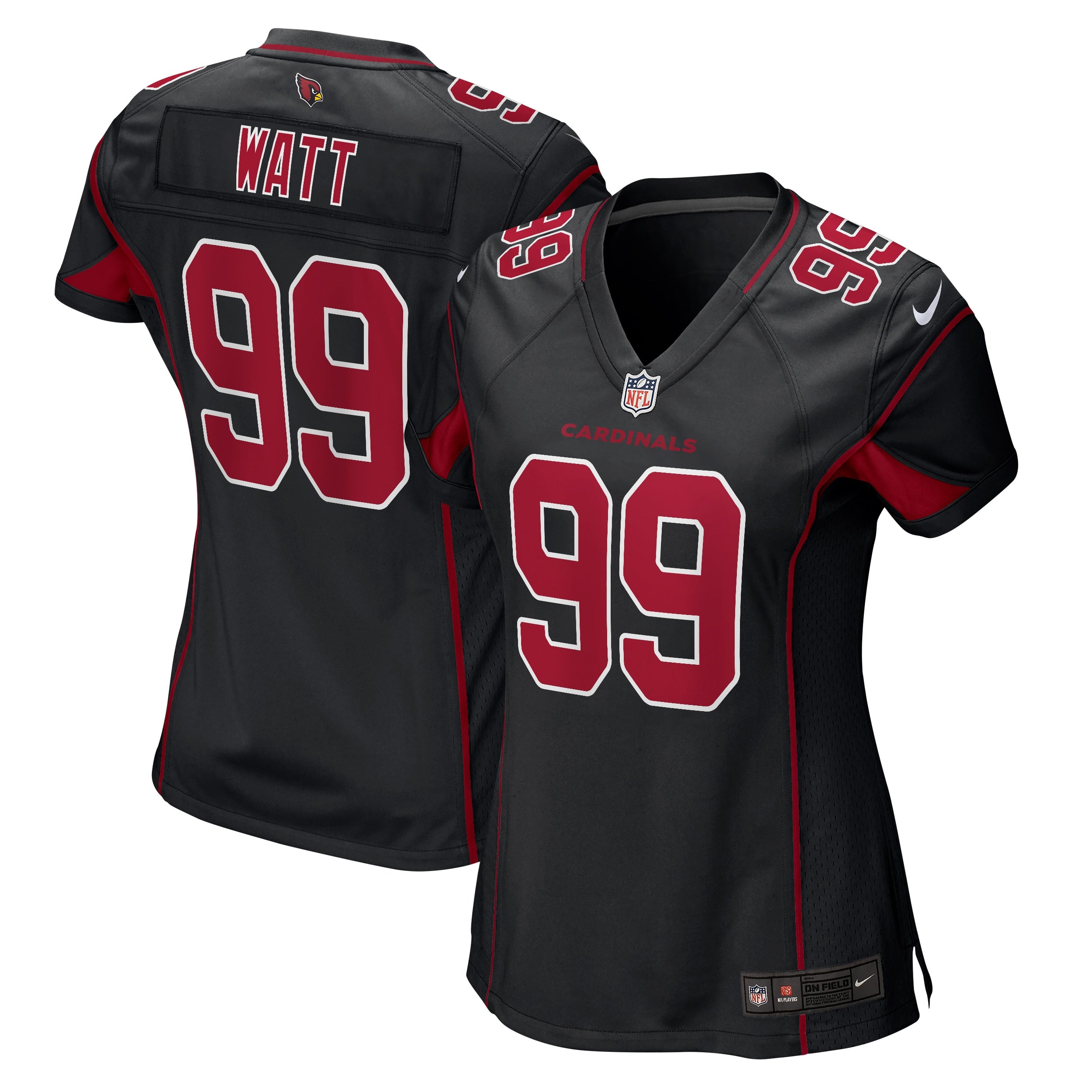 J.J. Watt Arizona Cardinals Nike Women's Game Jersey - Cardinal/Black - Image 6