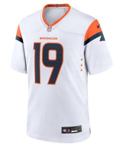 Alternative view of Marvin Mims Jr Denver Broncos Nike Game Jersey -  White