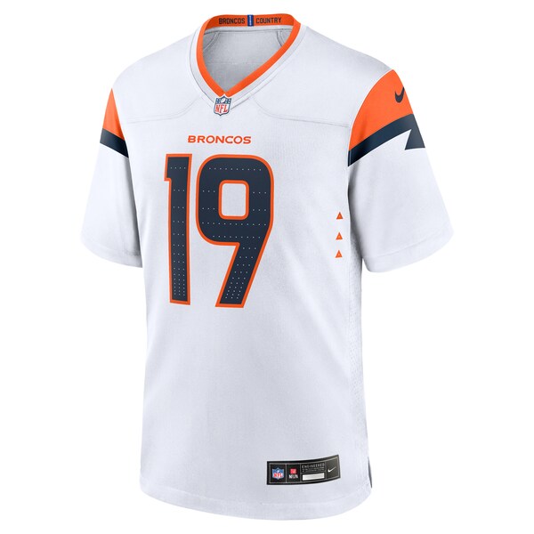 Marvin Mims Jr Denver Broncos Nike Game Jersey - White - Image 2