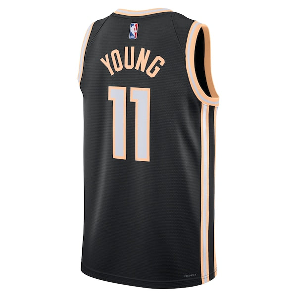 Trae Young Atlanta Hawks Nike Unisex 2025/26 Swingman Jersey - Black - City Edition - Image 3