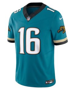 Alternative view of Trevor Lawrence Jacksonville Jaguars Nike Prowler Throwback Vapor F.U.S.E. Limited Jersey - Teal