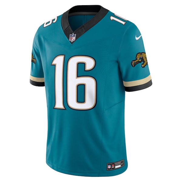 Trevor Lawrence Jacksonville Jaguars Nike Prowler Throwback Vapor F.U.S.E. Limited Jersey - Teal - Image 2