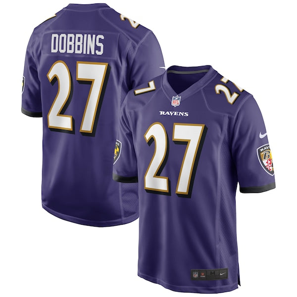 J.K. Dobbins Baltimore Ravens Nike Game Jersey - Purple/Black/White - Image 2