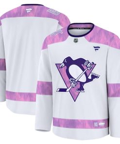 Pittsburgh Penguins  2024 Hockey Fights Cancer Practice Jersey - White