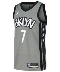 Alternative view of Kevin Durant Brooklyn Nets Nike Swingman Player Jersey - Statement Edition - Gray/Blue