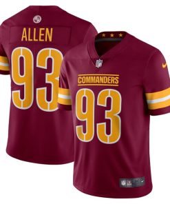 Alternative view of Jonathan Allen Washington Commanders Nike Vapor Limited Jersey - Burgundy/Black