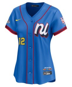 Alternative view of Francisco Lindor National League Nike Women's 2025 All-Star Edition Limited Player Jersey - Blue