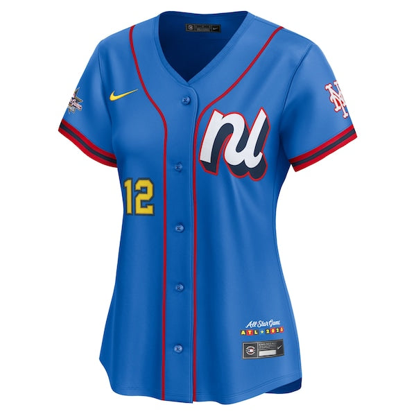 Francisco Lindor National League Nike Women's 2025 All-Star Edition Limited Player Jersey - Blue - Image 2