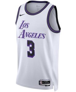 Alternative view of Anthony Davis Los Angeles Lakers Nike Unisex 2022/23 Swingman Jersey - City Edition - White