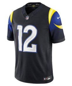 Alternative view of Puka Nacua Los Angeles Rams Nike 2025 Rivalries Collection Limited Jersey - Midnight Blue