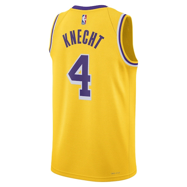 Dalton Knecht Los Angeles Lakers Nike Unisex Swingman Jersey - Gold - Image 3