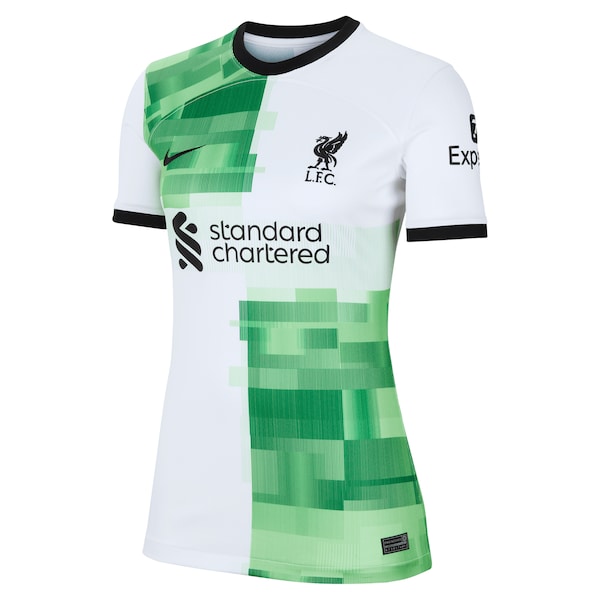 Mohamed Salah Liverpool Nike Women's 2023/24 Away Replica Player Jersey - White/Red - Image 4